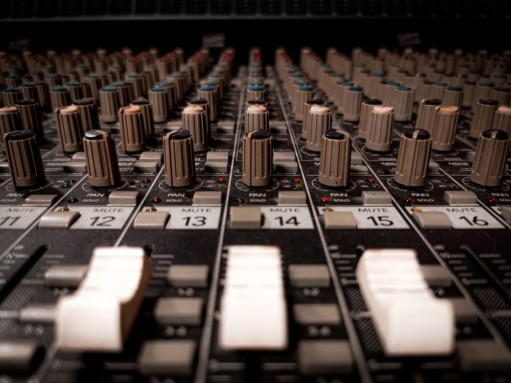 Professional sound mixer controls