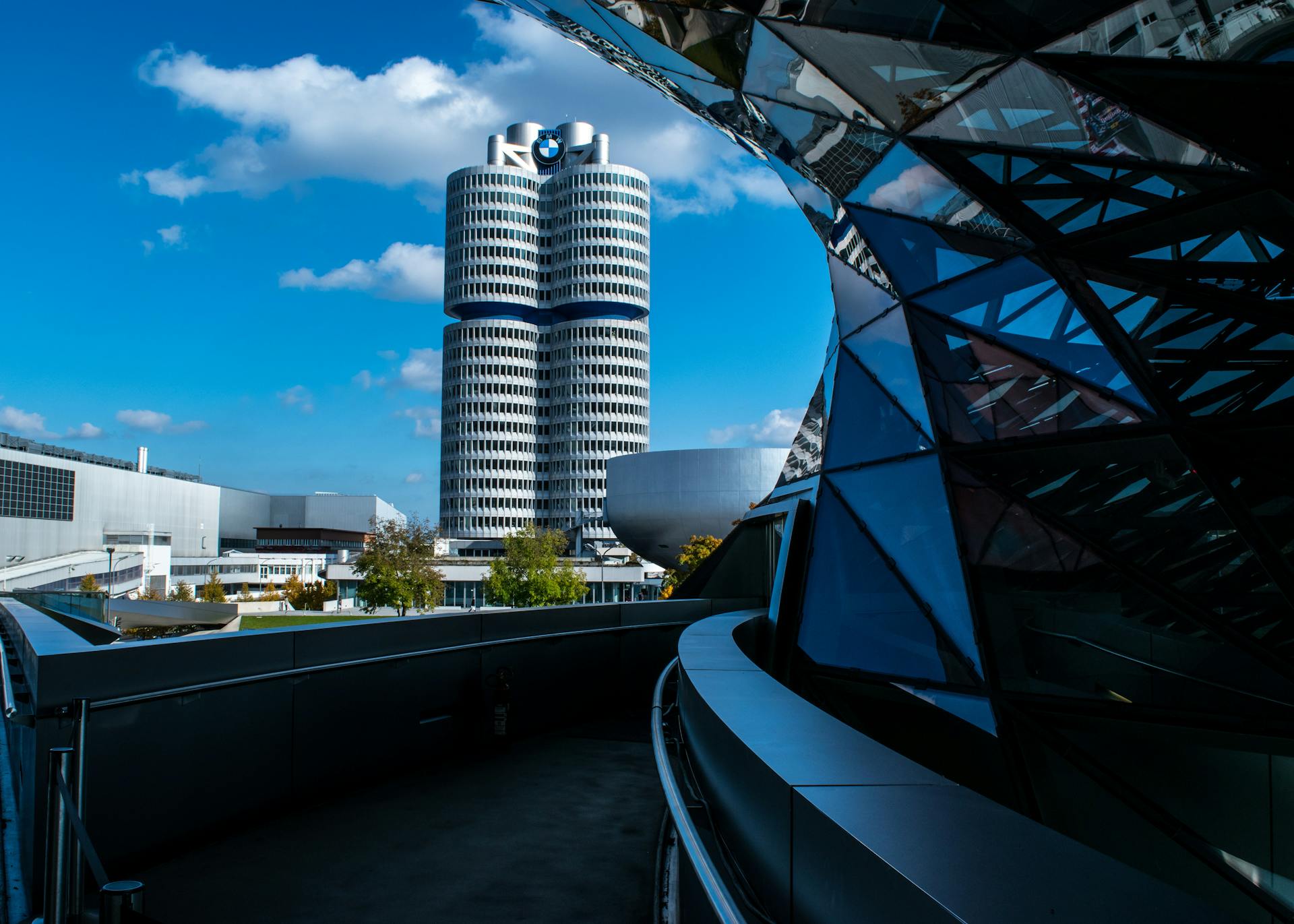 Two White Concrete Buildings