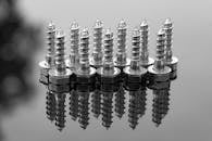 Selective Focus Photography of Silver Screws