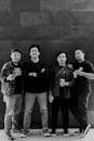 Grayscale Photography of Four Men