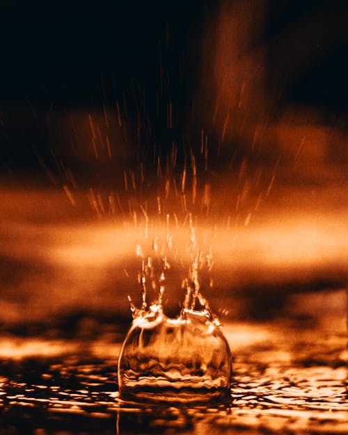 Macro Photography Of Water Drop