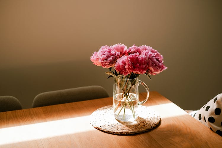 Pink Flowers On Table