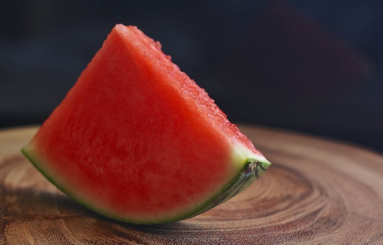 Shallow Focus Of Sliced Watermelon