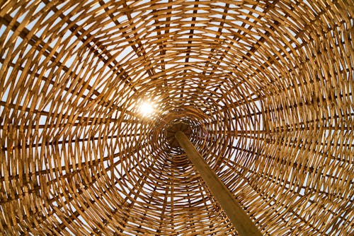 Free Low Angle Photography of Brown Wicker Cover Stock Photo