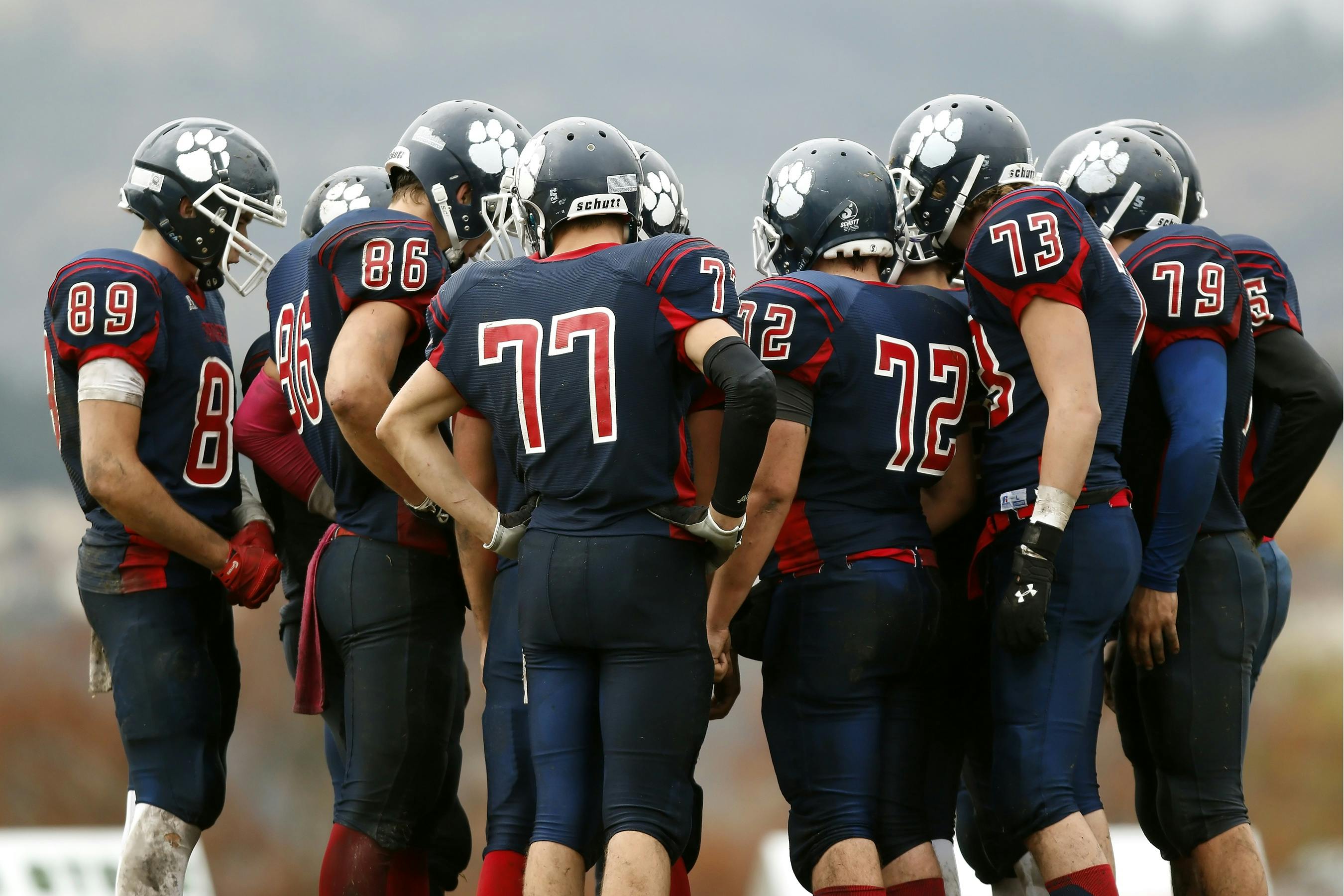 blue american football jersey