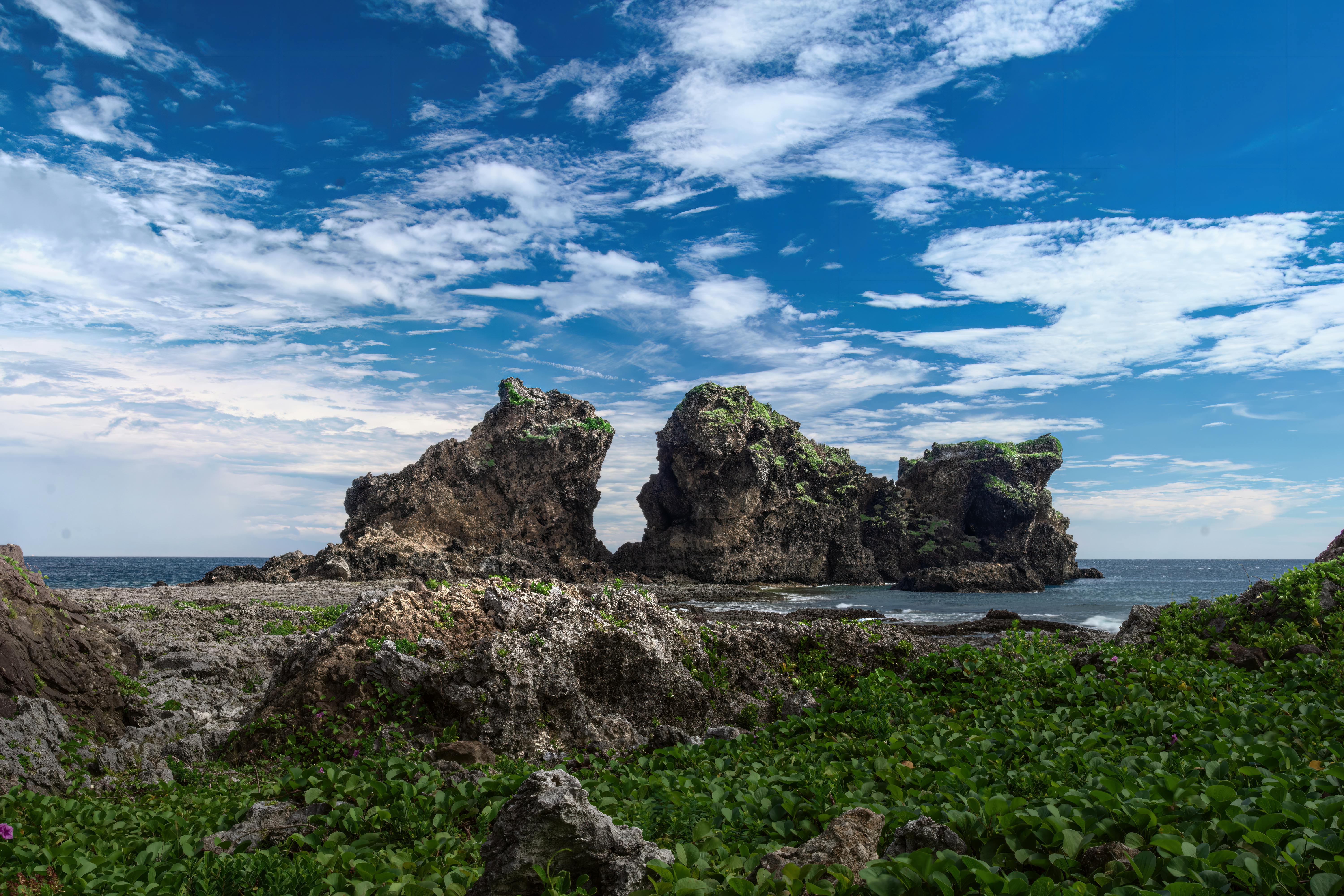 Orchid Island Taiwan Volcanic Island Tao Indigenous People Underground Houses Coastal Rock Formations Pacific Ocean