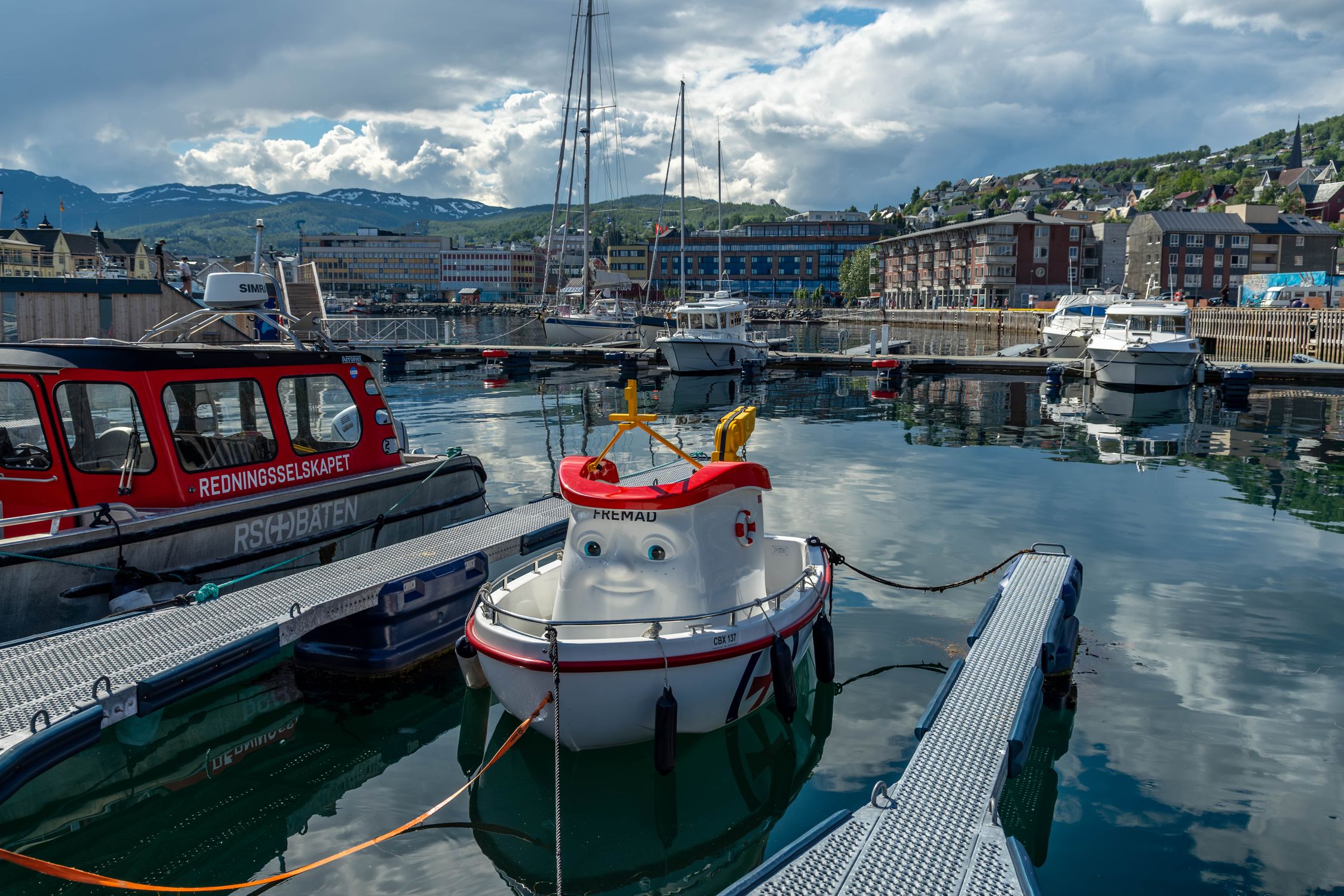 Boats In A Marina In Norway Free Stock Photo Boats In A Marina In Norway Free Stock Photo
