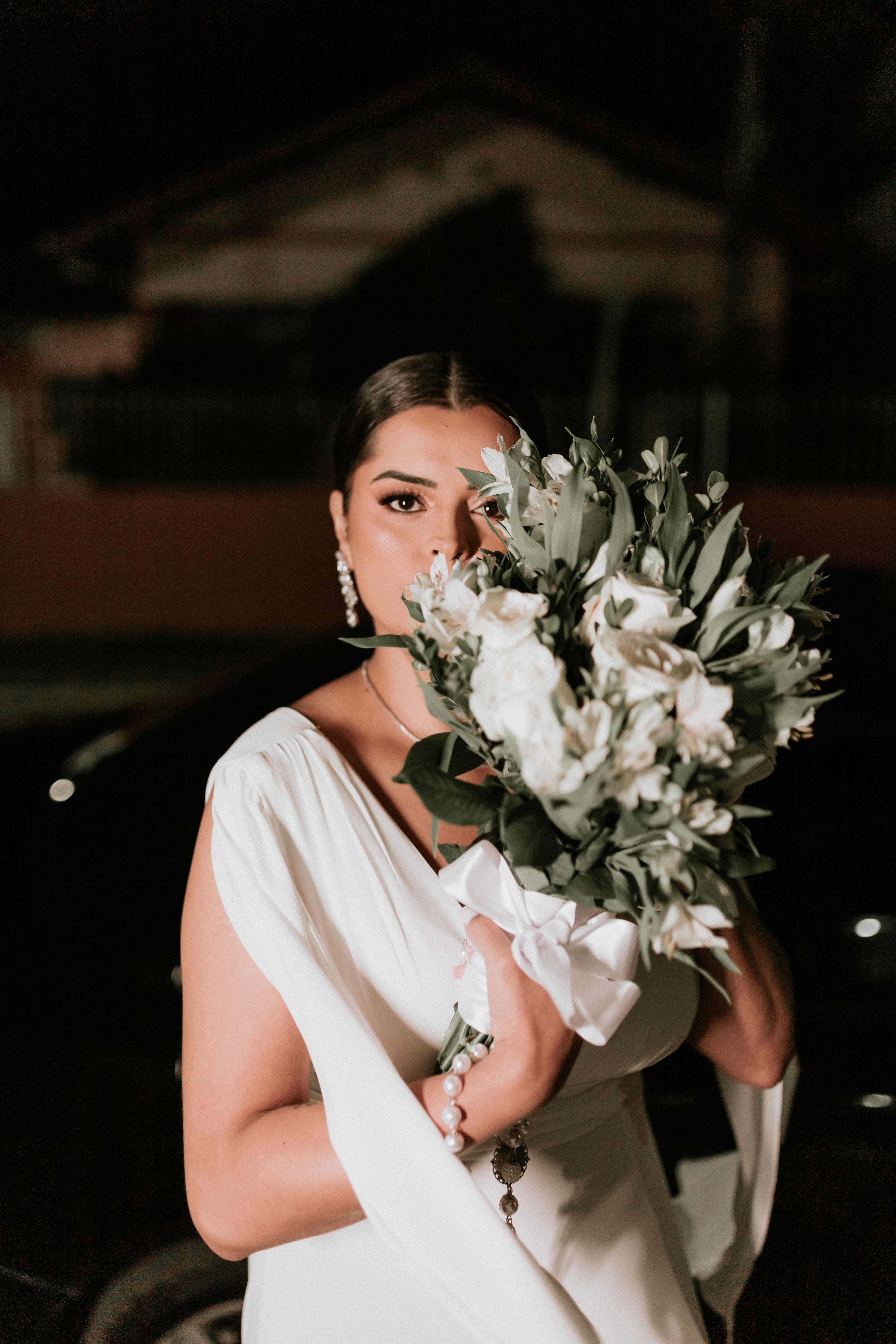 A Woman with a Bouquet · Free Stock Photo