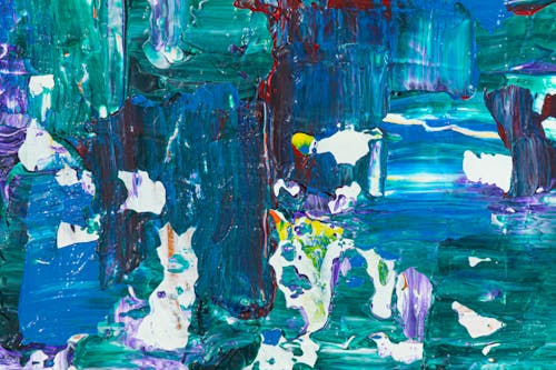 Photo of Blue Abstract Painting