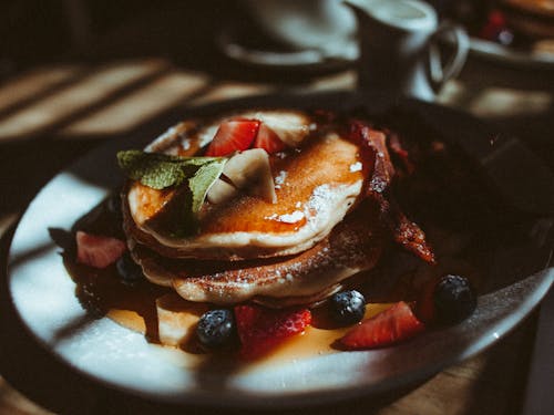 Free Hearty Pancake Breakfast Stock Photo