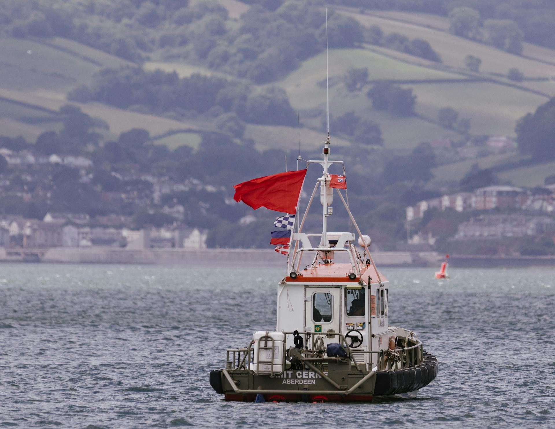 Coast Guard Boat in Bay