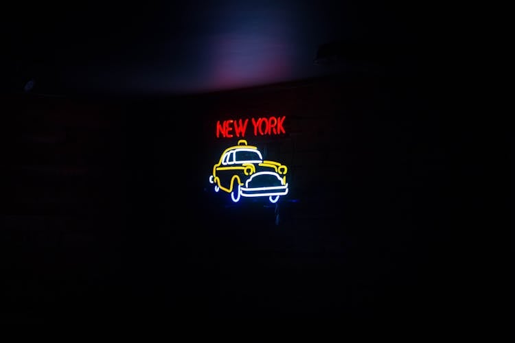 Neon Taxi Light