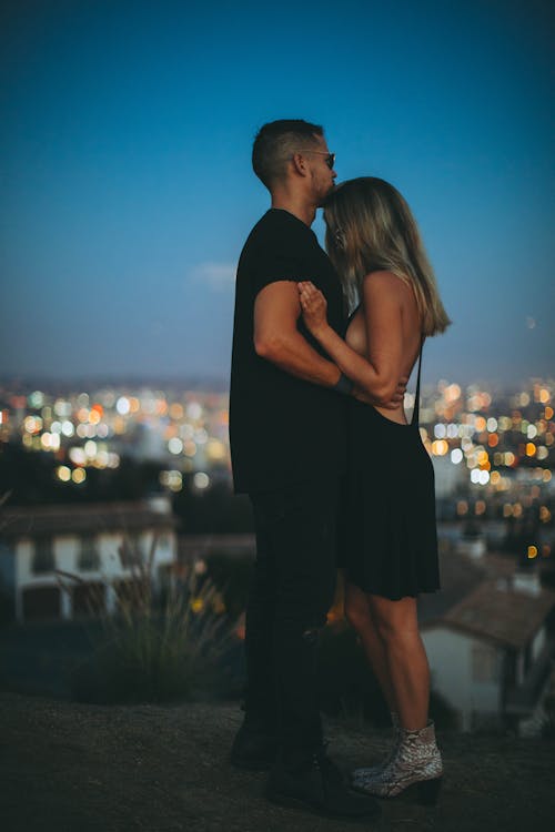 Free Man and Woman Hugging Each Other Stock Photo