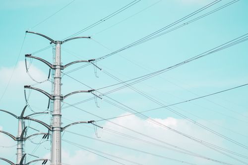 Free Transmission tower with clear sky background Stock Photo