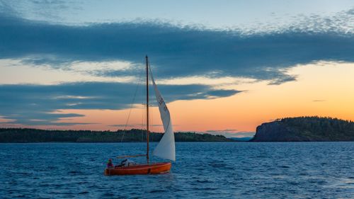 Free stock photo of sailboat, sunset Stock Photo