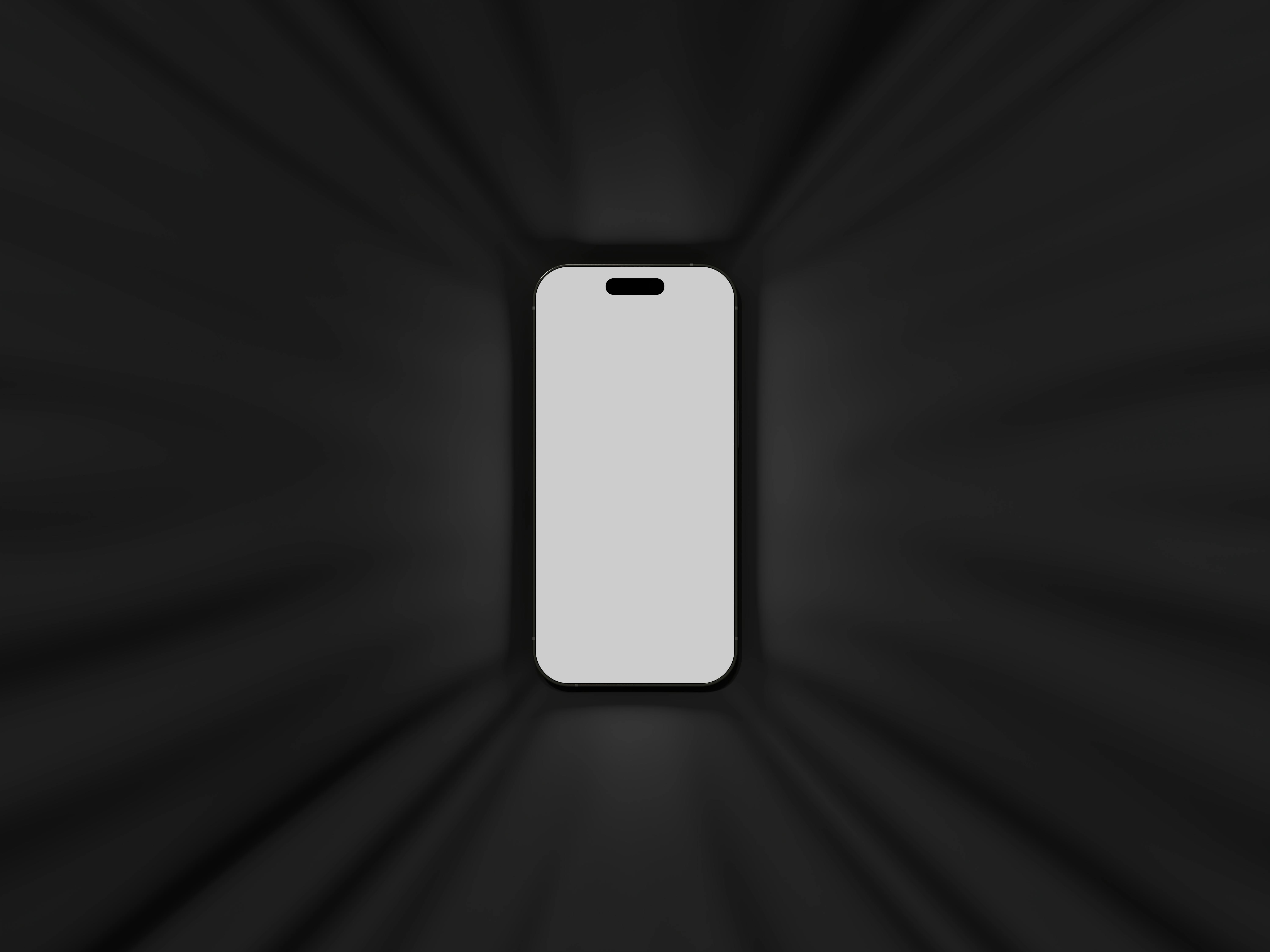 Free Minimalist image of a smartphone centered on a dark background with a radiant effect, highlighting modern technology. Stock Photo