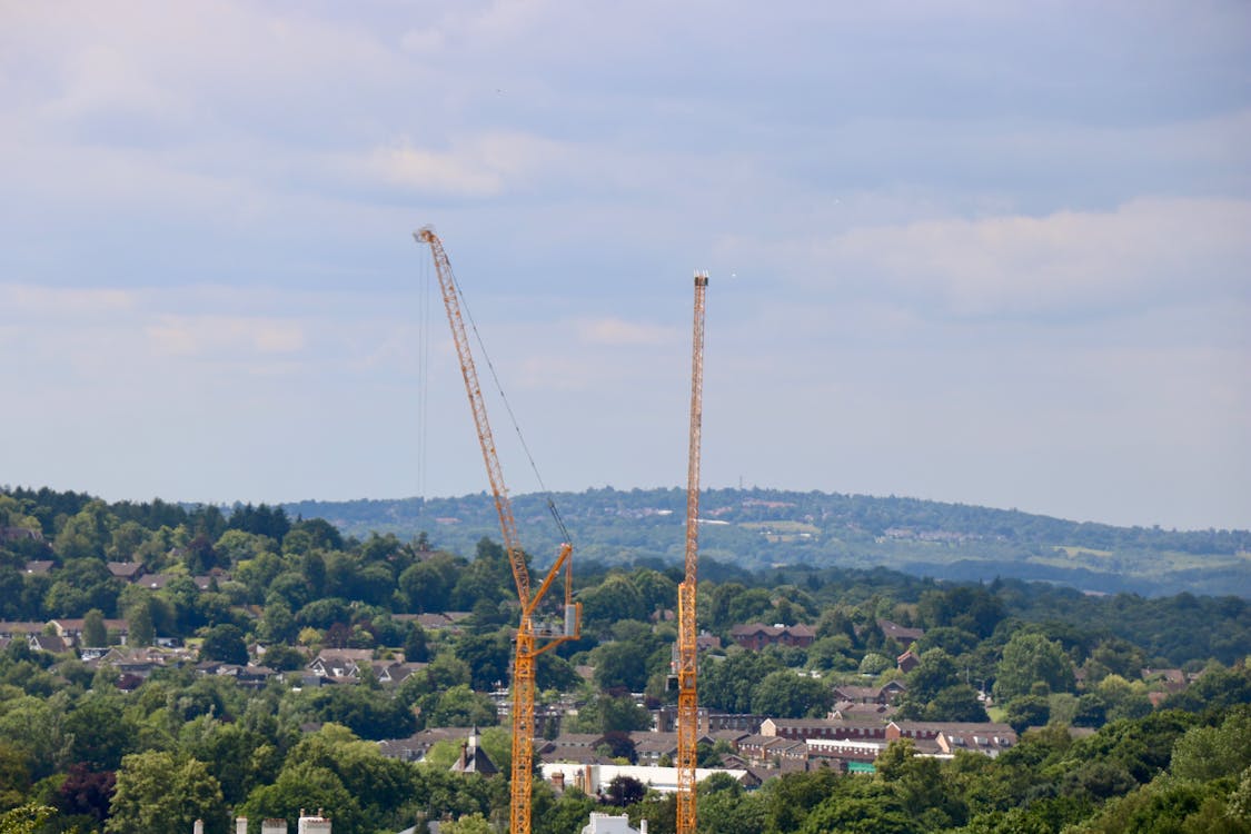 Free stock photo of britain, countryside, cranes