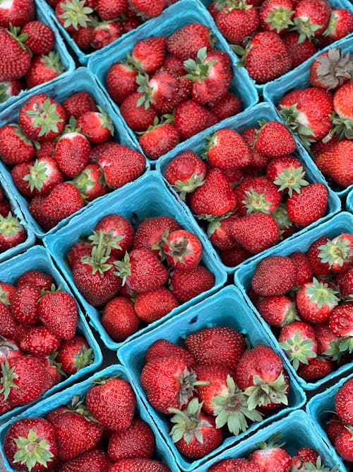 Strawberries at the farmers market