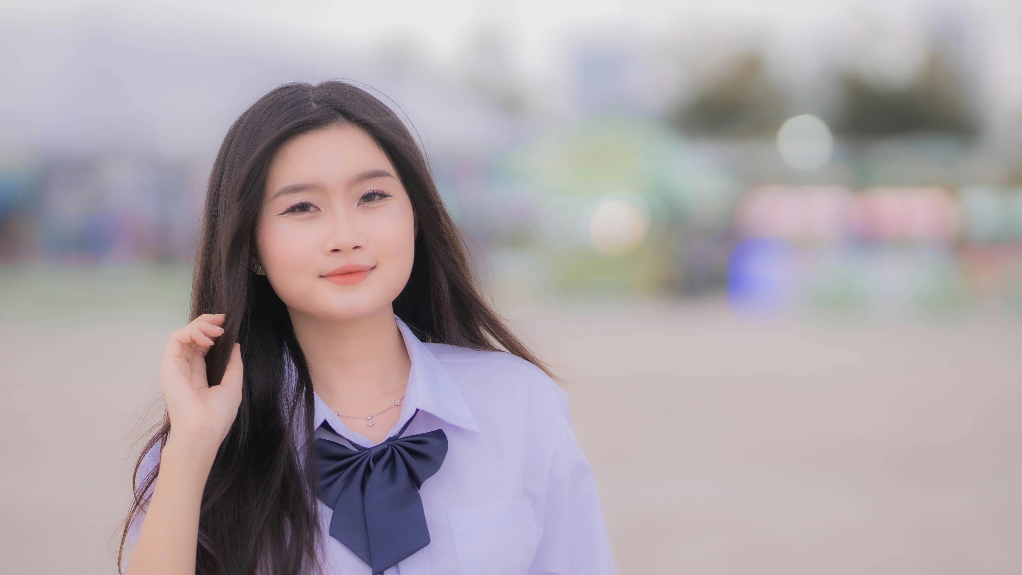 Asian woman portrait in nature