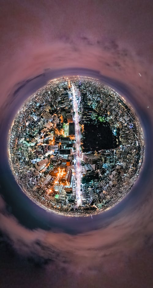 360 ° şehir Fotoğrafı