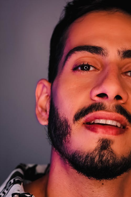 Close-up Photo of Man with Facial Hair