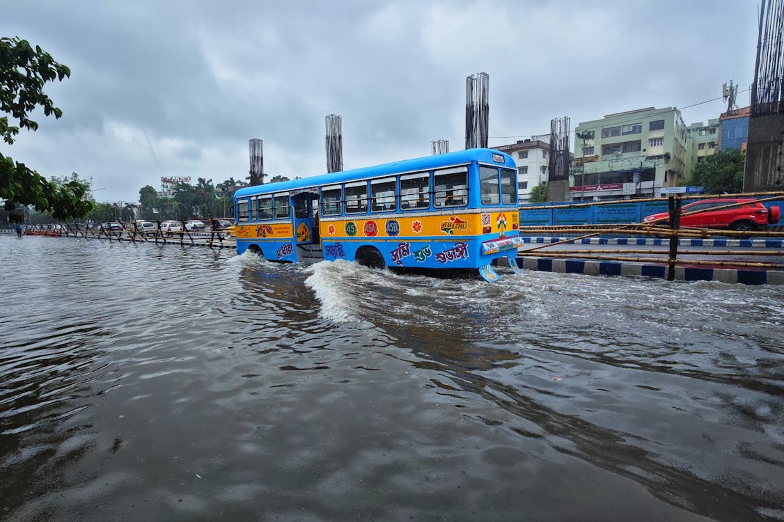 Monsoon waterlogged 13.