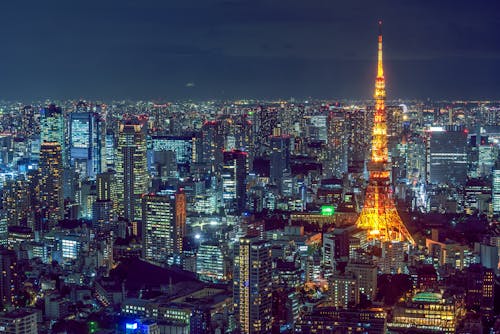Δωρεάν στοκ φωτογραφιών με tokyo πύργος, από πάνω, απόγευμα