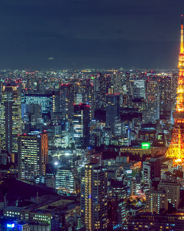 Tokyo skyline and urban landscape - Budget travel guide to Tokyo, Japan