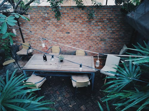 Rectangular Brown Wooden Table