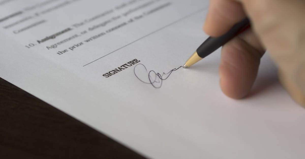 How do you write signature
