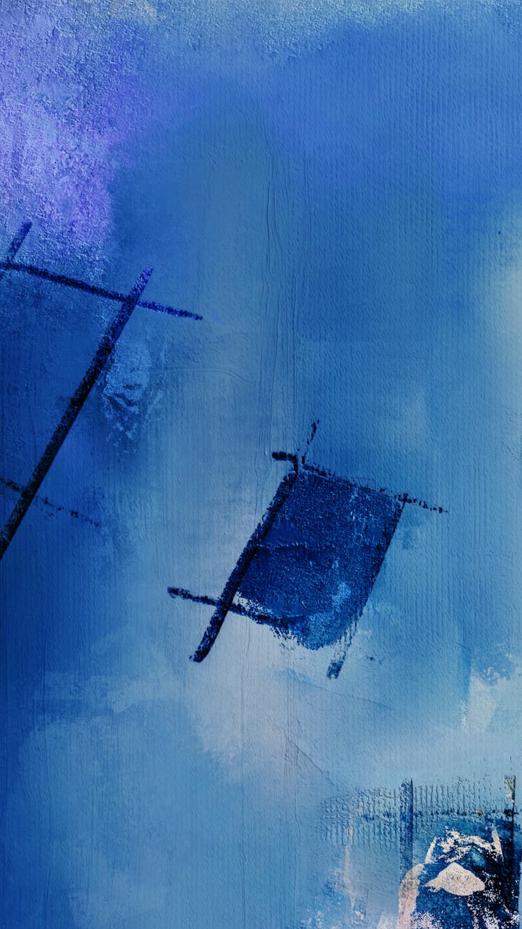 Abstract Blue Painting