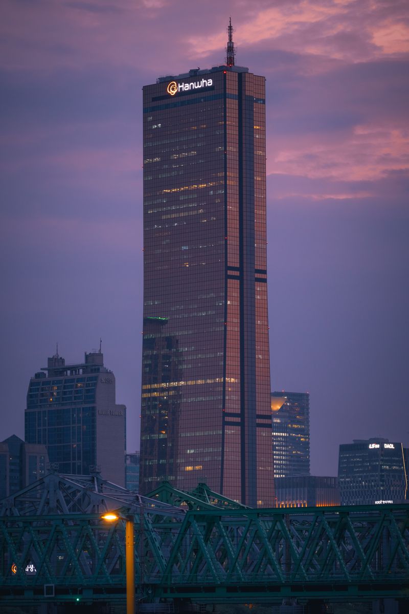 서울 여의도 금융가 스카이라인