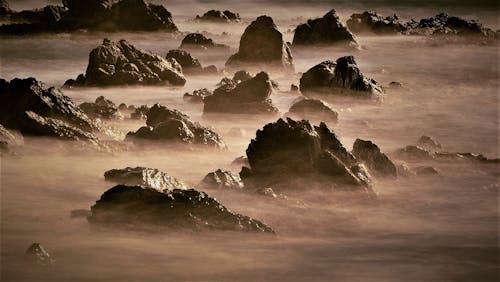 Free stock photo of fog, long exposure, sea Stock Photo