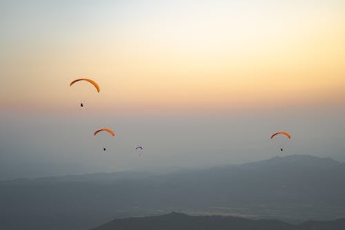 คลังภาพถ่ายฟรี ของ paragliders, parasail, การกระโดดร่ม