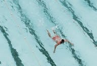 Aerial Photography Of Swimming Man