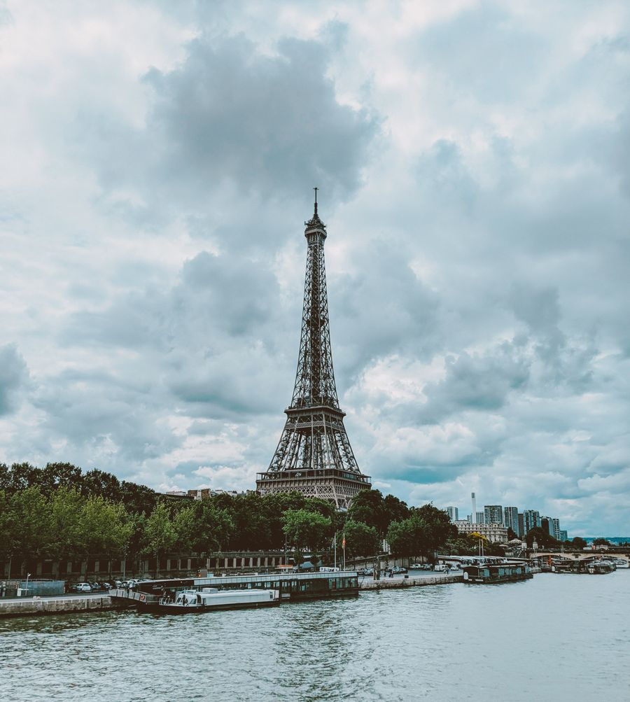 Eiffel Tower and Seine River in Paris