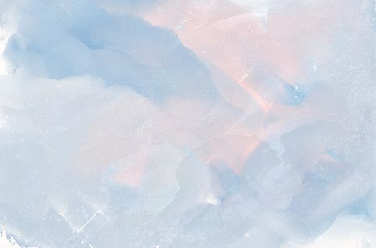 Serene abstract painting with textured light blue tones and soft pastel hues, perfect as a calming wallpaper.