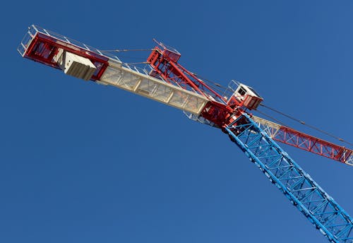 Free stock photo of blue sky, cranes, sun