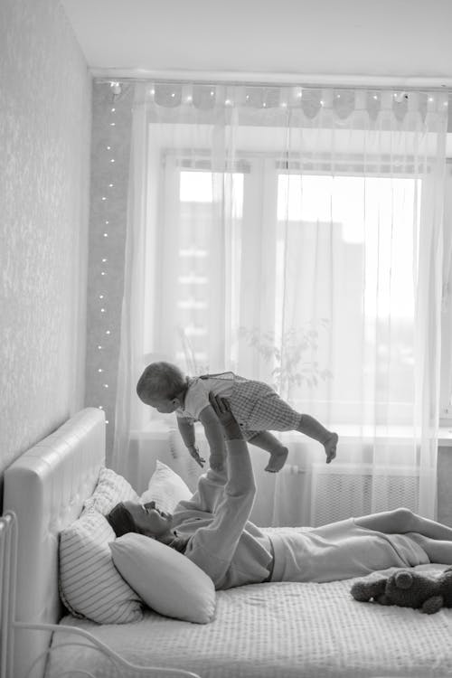Imagine de stoc gratuită din alb-negru, bebeluș, copil