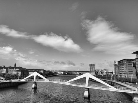 Squiggle Bridge in Glasgow in Scotland