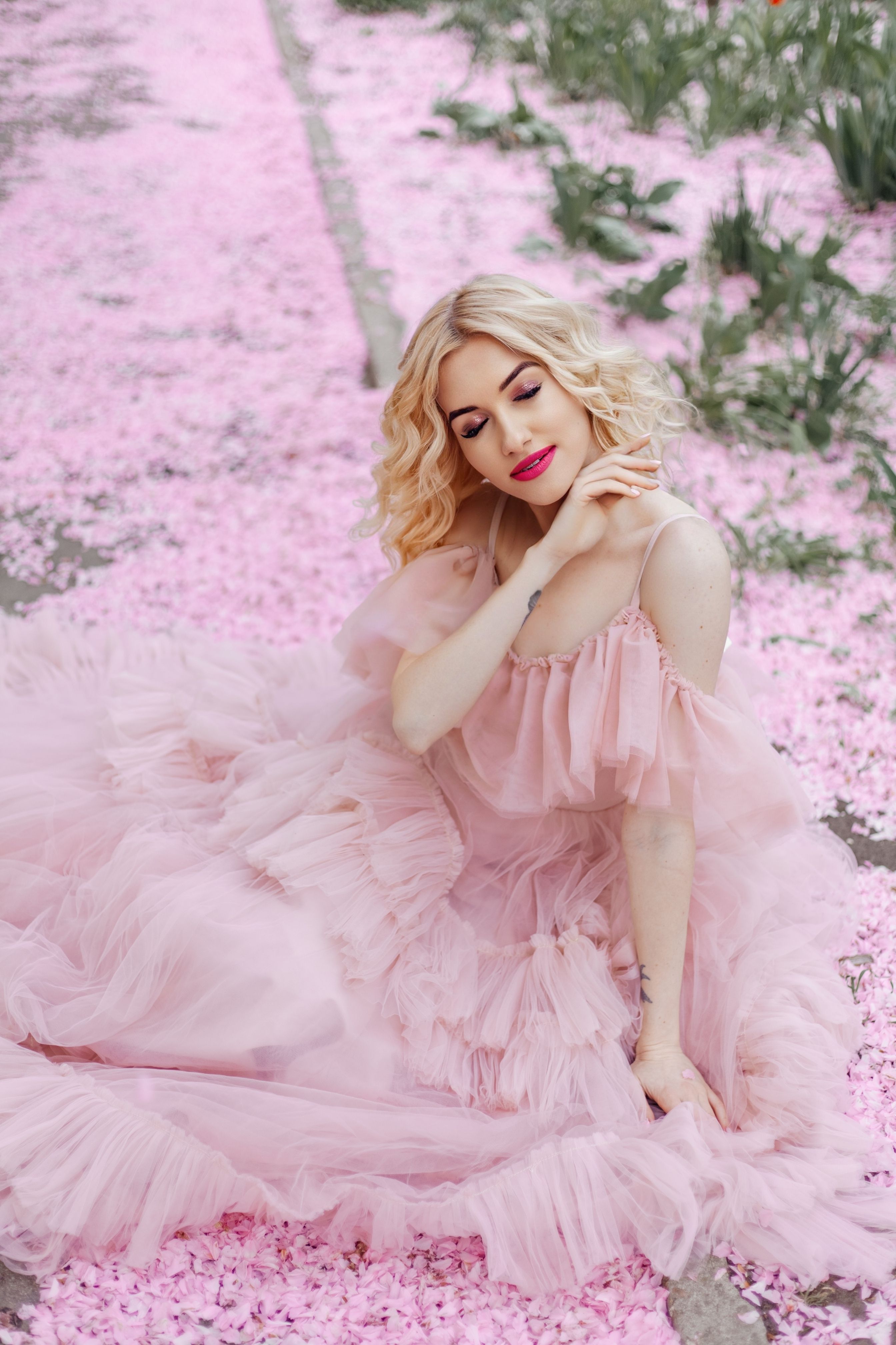 open lace back dress Strapless Flirty Hot Pink Tutu Tulle Dress (Custom Colors Available) XL