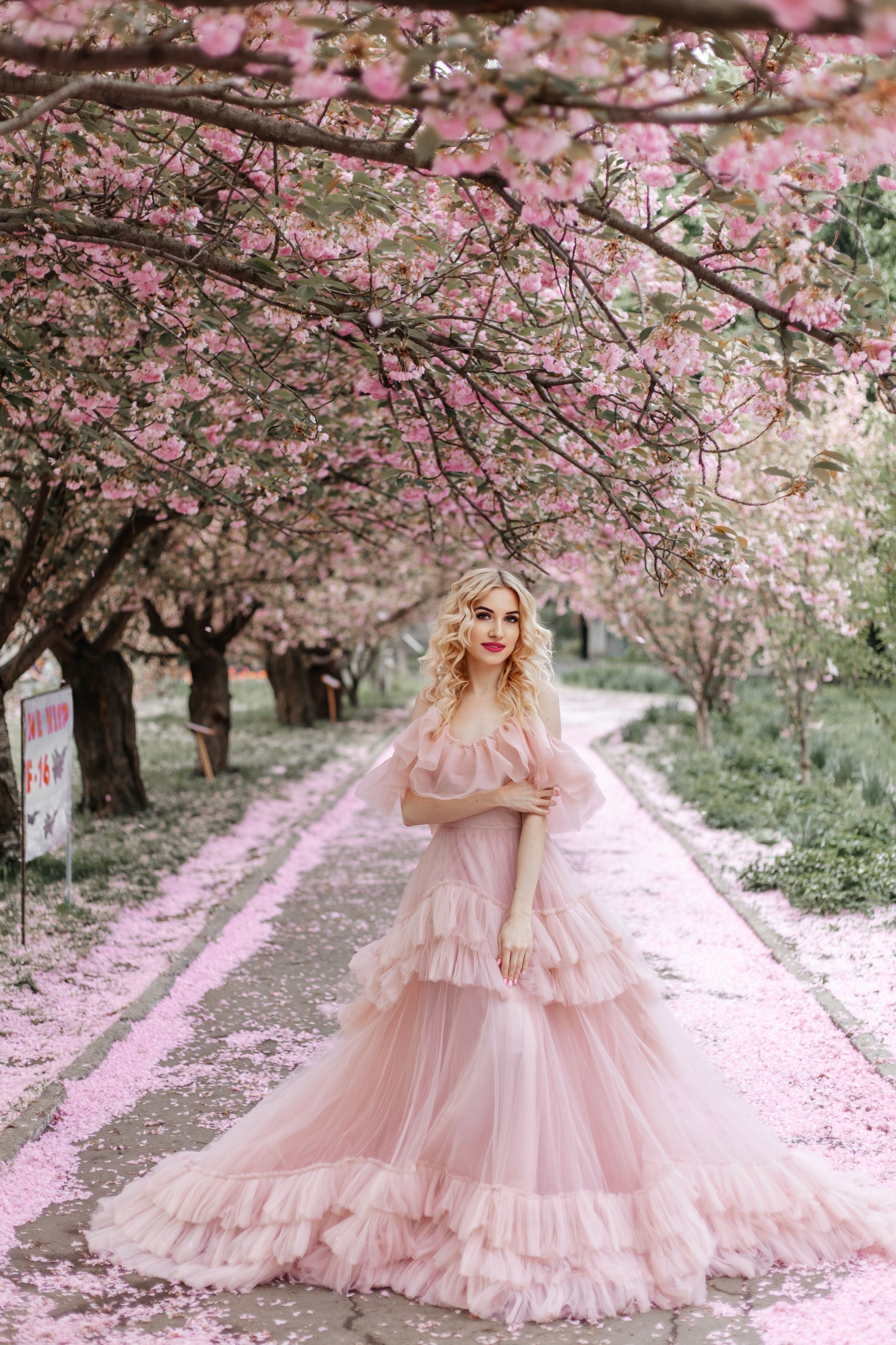 Blonde Woman in Dress Standing at Park · Free Stock Photo