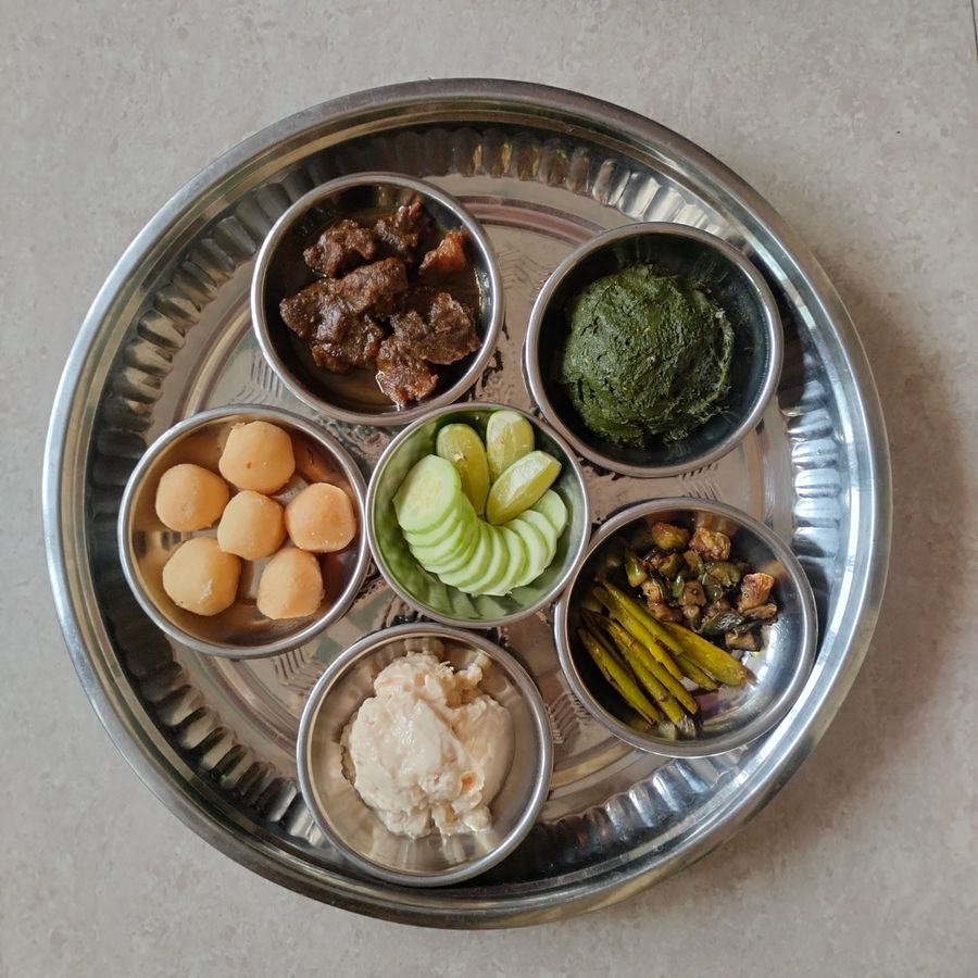 Brass Puja Thali Set (9 piece)