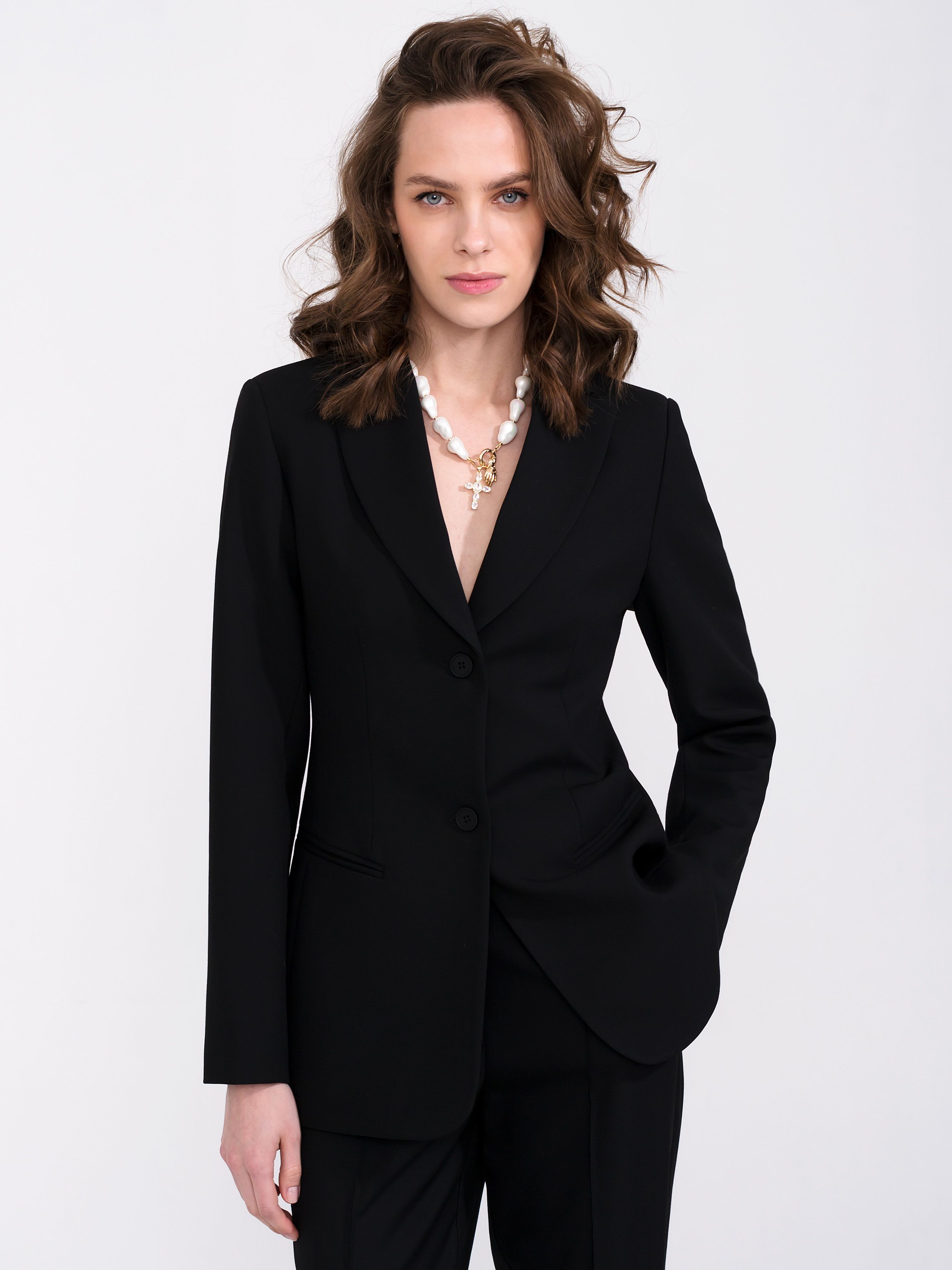 Woman Wearing Black Suit in a Studio · Free Stock Photo — free download