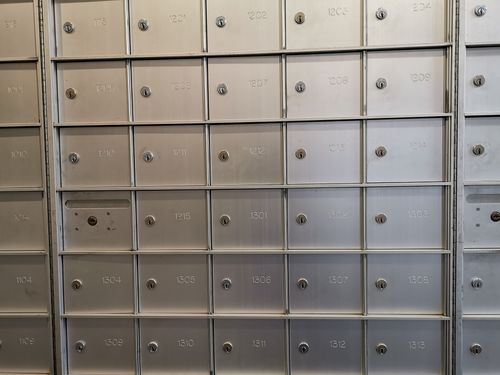 Free stock photo of apartment, mailboxes, postal Stock Photo
