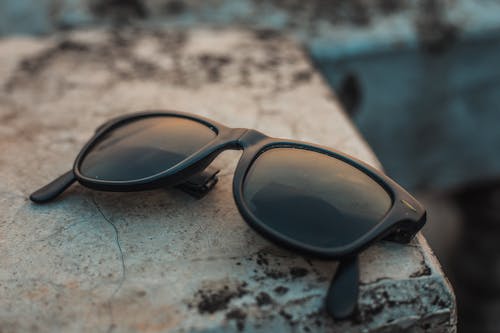 Free stock photo of black sunglass, ray ban, selective focus