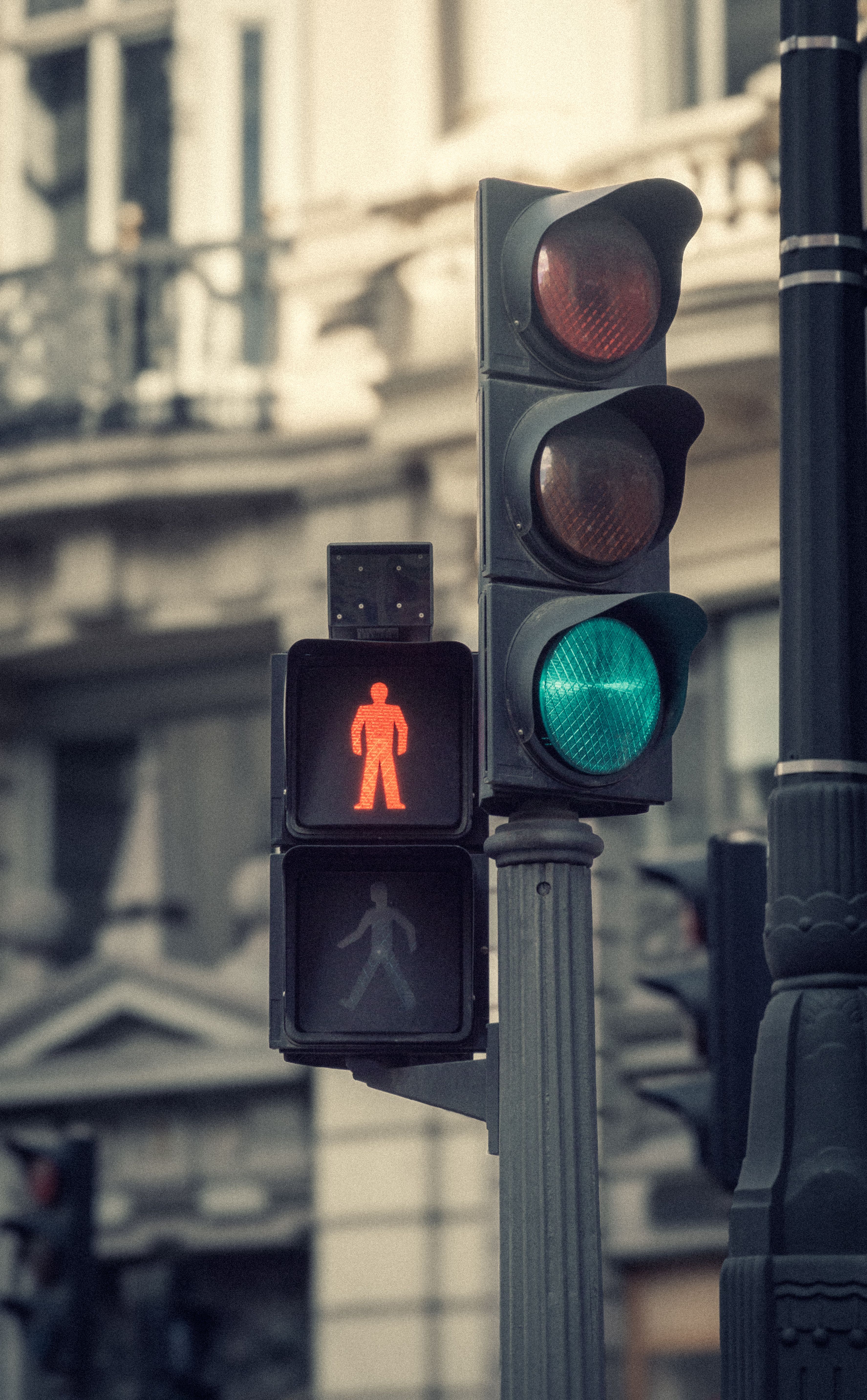 Traffic Light at a Pedestrian Crosswalk · Free Stock Photo