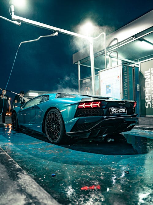 兰博基尼aventador, 洗車, 異國情調 的 免费素材图片