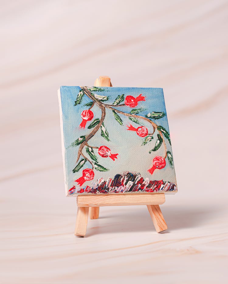 Decorative Painting On Miniature Easel