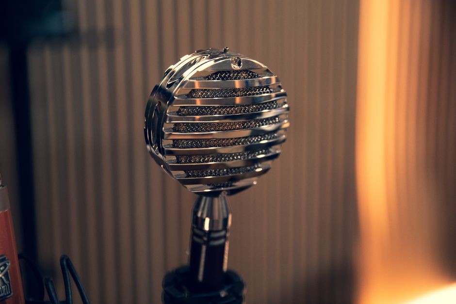 half|vintage radio microphone